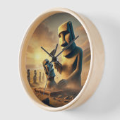 モアイの秘密 壁時計 (傾斜)