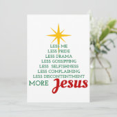 モアイエズスクリスマスツリーデザインフラットホリデーカード シーズンカード (スタンド正面)