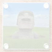 モアイ像イースター島旅行観光記念碑 ガラスコースター (裏面)