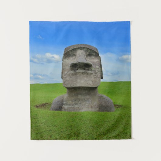 モアイ像イースター島旅行観光記念碑 タペストリー (正面)