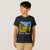 モアイ像 イースター島  Tシャツ (正面フル)