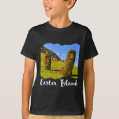モアイ像 イースター島  Tシャツ (正面)