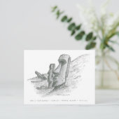 モアイ、イースター島、チリ ポストカード (スタンド正面)