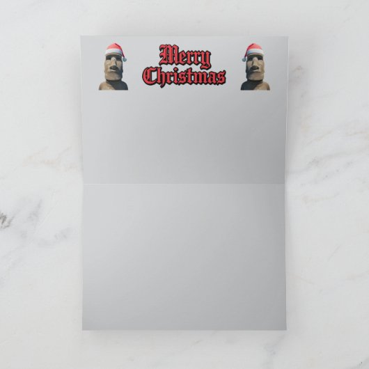 モアイ・クリスマス カード (内部)