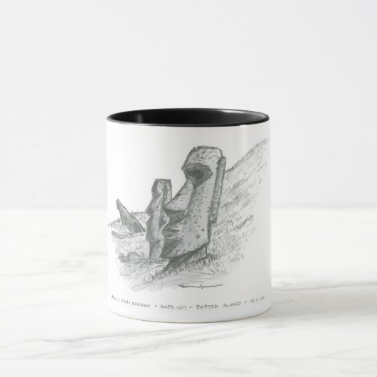 モアイ、チリ、イースター島 マグカップ (中央)