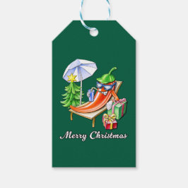 モアグリーンメリークリスマスチリキャラクター肌寒さ ギフトタグ