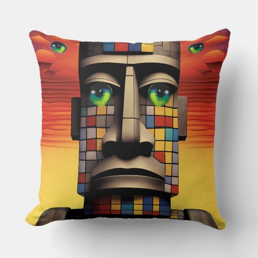 モアケンゲージシュルレアリスムのポップ・アートの目 クッション (正面)