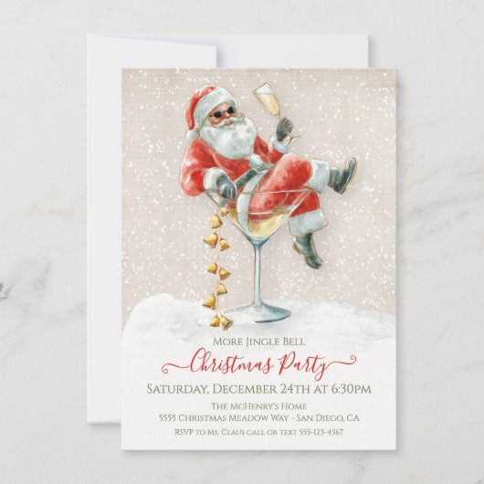 モアジンルベルサンタマルティーニクリスマスパーティー 招待状 (正面)