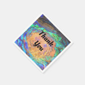 モアック感謝アワビのシェル明るい感謝 スタンダードカクテルナプキン (角)