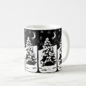 モアツリーインスノーランドスケープリノプリントマグ コーヒーマグカップ (正面右)