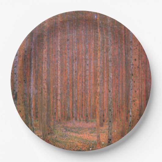 モアツリーフォレスト(by Gustavクリムト) ペーパープレート (正面)