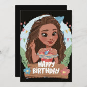 モアナ 招待状 (正面/裏面)