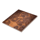 モアブの人の岩石彫刻のポートレート-ユタ タイル (側面)