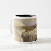 モアブの容積IIの方に見る死海 ツートーンマグカップ (正面左)