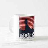 モアブの赤く大きいマグ コーヒーマグカップ (正面左)