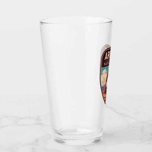 モアブアーチズナショナルパークユタデリケートアーチレトロ タンブラーグラス (右)
