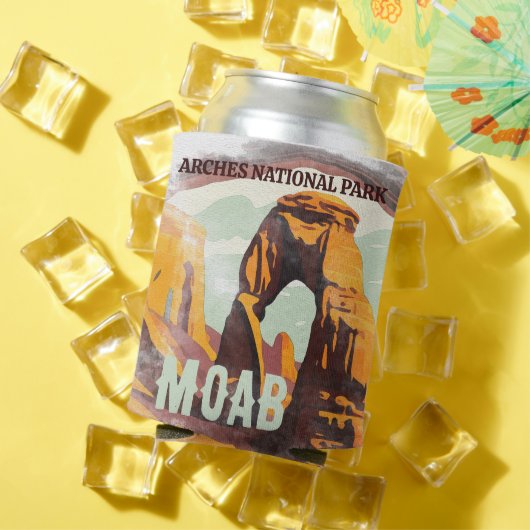 モアブアーチズナショナルパークユタデリケートアーチレトロ 缶クーラー (インサイチュ 夏)