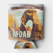 モアブアーチズナショナルパークユタデリケートアーチレトロ 缶クーラー (正面)