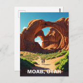 モアブユタアーチズナショナルパークダブルアーチ ポストカード (正面/裏面)