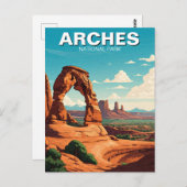 モアブユタアーチズナショナルパークデリケートアーチ ポストカード (正面/裏面)