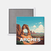 モアブユタアーチズナショナルパークデリケートアーチ マグネット (正面/裏面)
