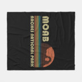 モアブユタヴィンテージサンセットアルシュ国立公園 フリースブランケット (正面(横))