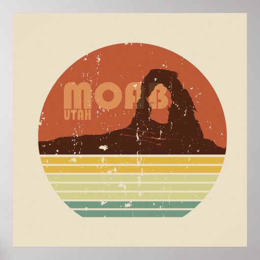 モアブユタヴィンテージサンセットアルシュ国立公園 ポスター (正面)