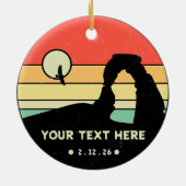 モアブユタヴィンテージデザートサンセットレトロ土産60s セラミックオーナメント (裏面)