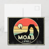 モアブユタヴィンテージデザートサンセットレトロ土産60s ポストカード (正面/裏面)