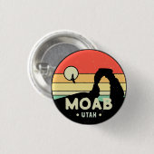 モアブユタヴィンテージデザートサンセットレトロ土産60s 缶バッジ (正面&裏面)