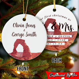 モアブユタ我々の初めてのクリスマスエレガントウォータカラー セラミックオーナメント