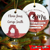 モアブユタ我々の初めてのクリスマスエレガントウォータカラー セラミックオーナメント