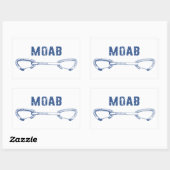 モアブユタ登山クイックドロー 長方形シール (シート)