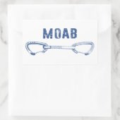 モアブユタ登山クイックドロー 長方形シール (バッグ)