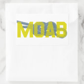 モアブ姿8登山 長方形シール (バッグ)