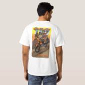 モアブ猿のお尻250 - F+B -オレンジ Tシャツ (裏面フル)