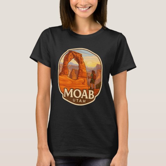 モアブ ユタ州 デリケートアーチ ハイキング Tシャツ (正面)