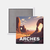 モアブ・ユタ・アーチズ国立公園でのサンセット マグネット (正面/裏面)
