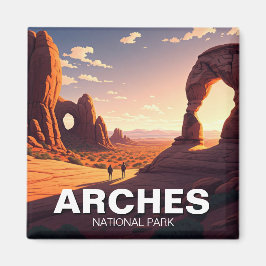 モアブ・ユタ・アーチズ国立公園でのサンセット マグネット