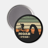 モアブmtb山サイクリング マグネット (正面/裏面)