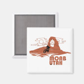 モアブmtb山サイクリング マグネット (正面/裏面)