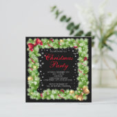 モアボーオーナメントスノーフレーククリスマスパーティー 招待状 (スタンド正面)