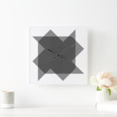 モアレ現象でアート作品　030 スクエア壁時計 (ホーム)