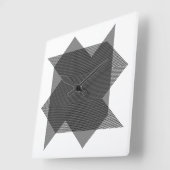 モアレ現象でアート作品　030 スクエア壁時計 (傾斜)