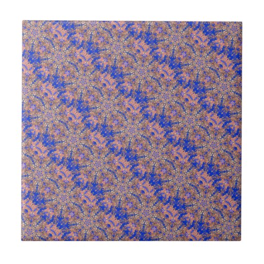 モアードの斜めの青いタイル タイル (正面)