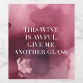 モイおもしろいラバラの「ひどいワインスパイアイン」ラベル ワインラベル (シングルラベル)