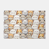 モイおもしろいーカラフルティな猫ペット柄 ドアマット (正面)