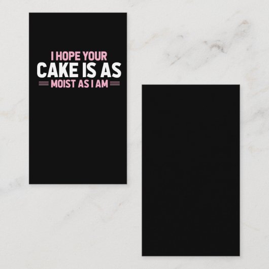 『モイストケーキアダルトユーモアダーティアンドベおもしろいーカー』 名刺 (正面/裏面)