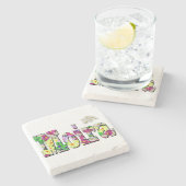 モイラ、女の子の名前とデイジー、 ストーンコースター (横)