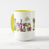 モイラ、女の子の名前とデイジー、 マグカップ (正面左)